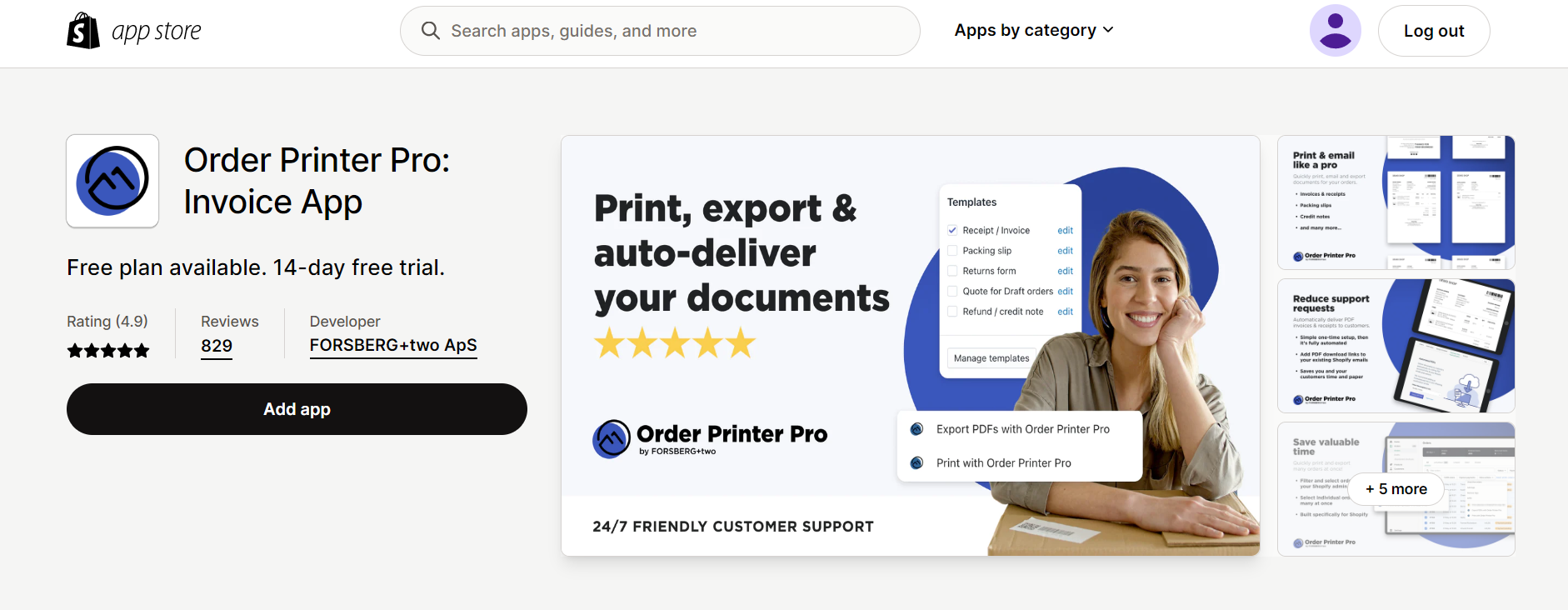 Order Printer Pro: Invoice App
