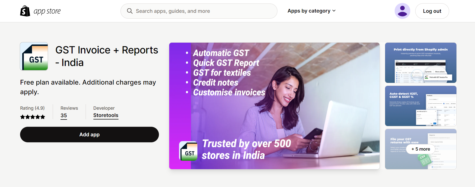 GST Invoice + Reports ‑ India
