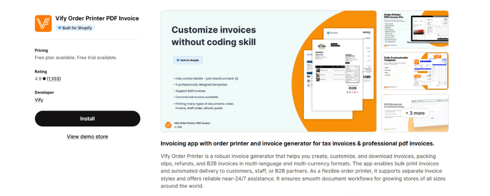Vify-Order-Printer-PDF-Invoice