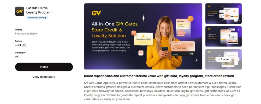 GV Gift Cards Loyalty Program