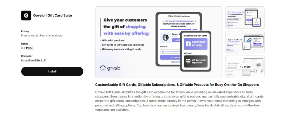 Govalo Gift Card Suite