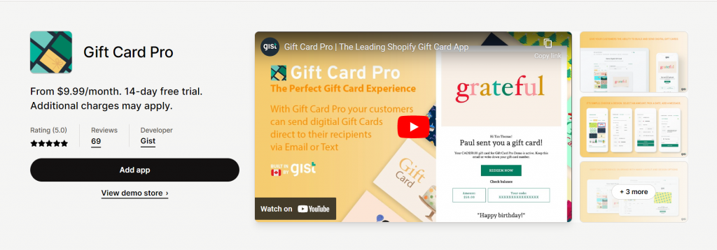 Top 10 Shopify Gift Card app 2023 - VIFY - Perfect Shopify Apps