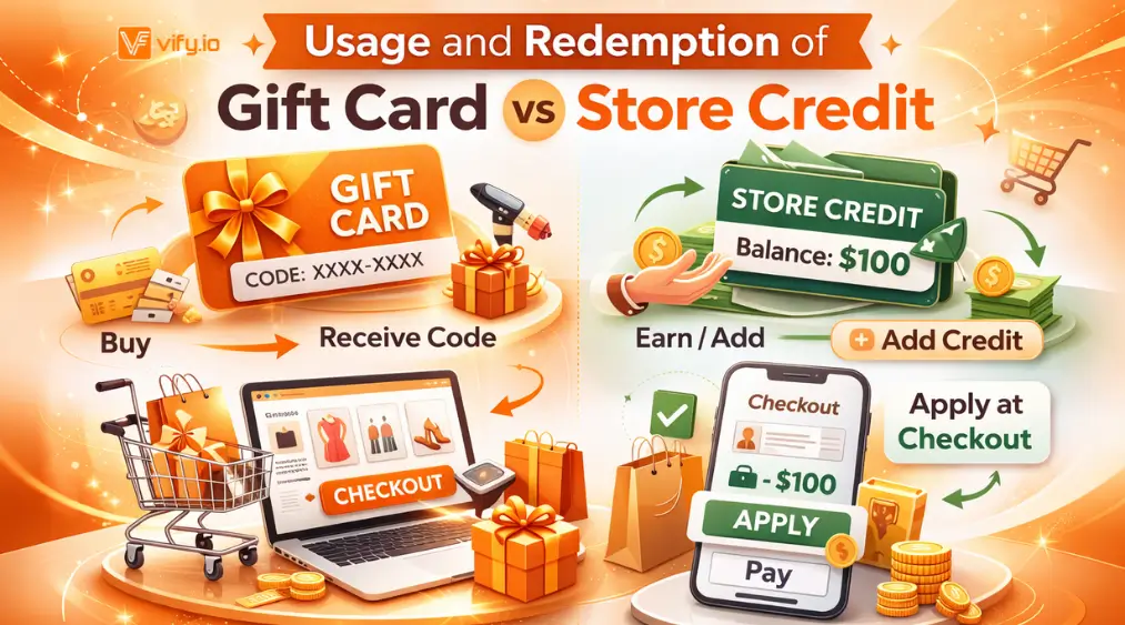 Usage and Redemption of gift card vs store credit