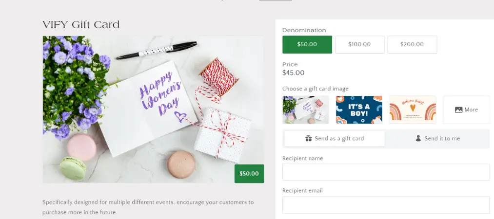 Vify Gift Card App vs Shopify's: A Comprehensive Comparison 9 Gift card 02