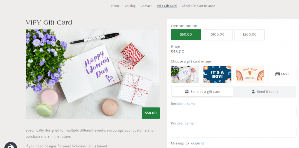 Vify: Professional Gift Cards - Customize a digital gift card, send  directly to the recipients