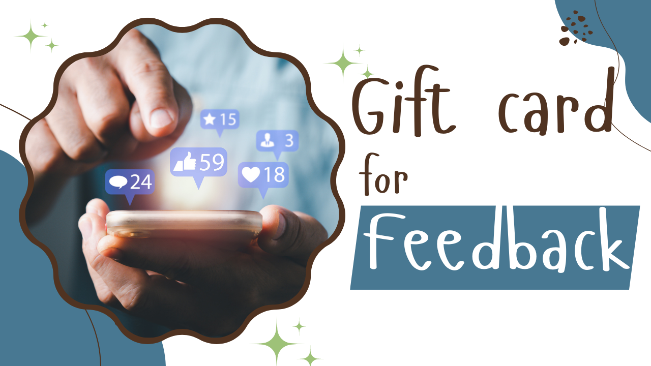 use shopify gift card for customer feedback and review