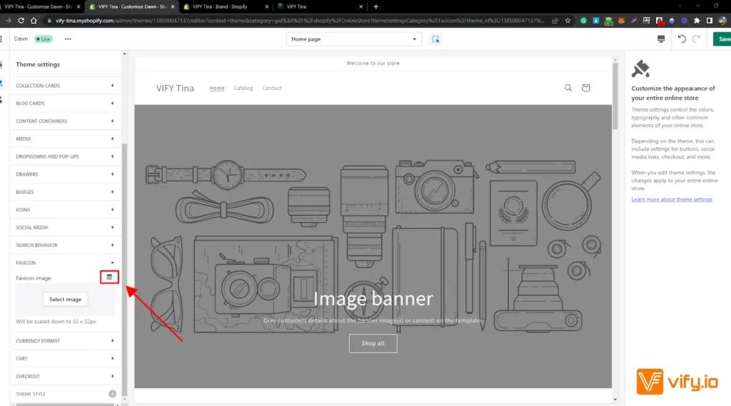 change the shopify favicon 09