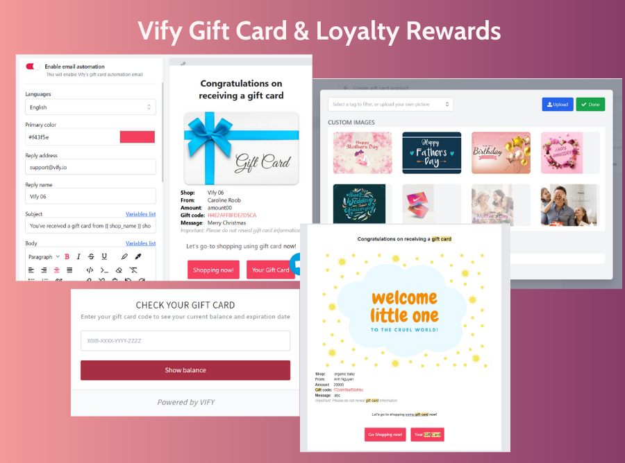 Vify gift card & loyalty rewards