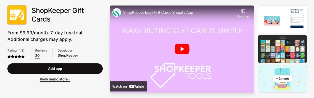 ShopKeeper Gift Cards