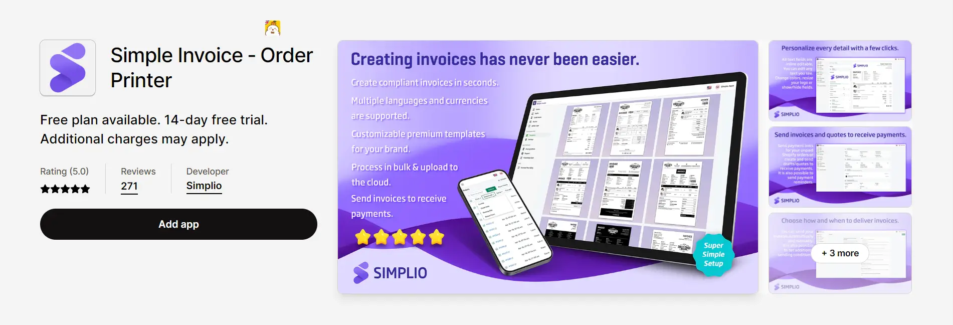 Simplio invoice