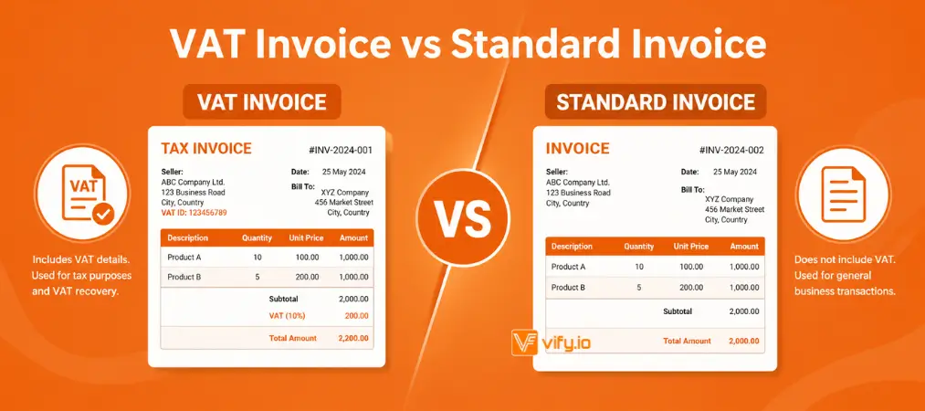 VAT Invoice vs Standard Invoice