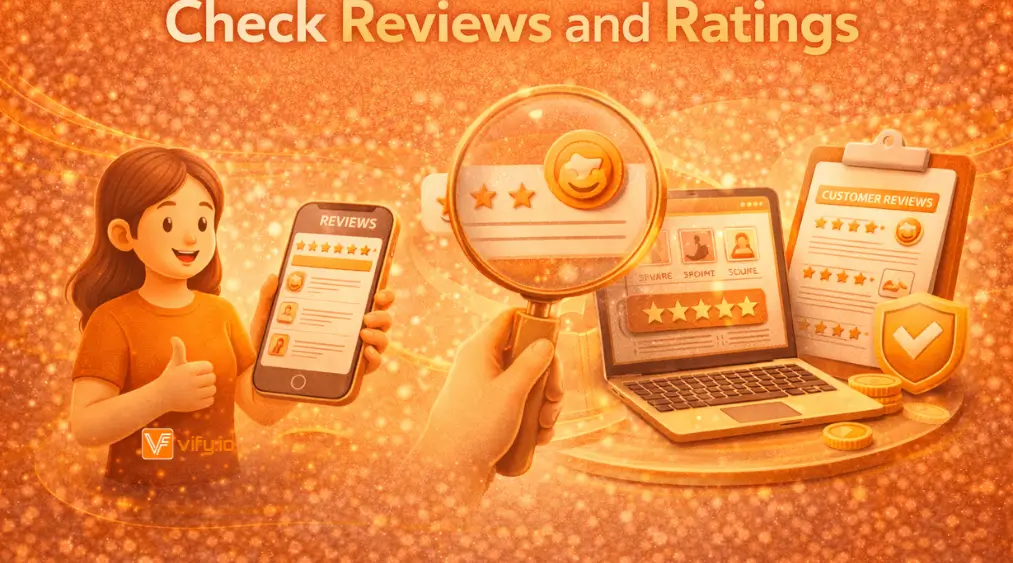 check reviews and ratings