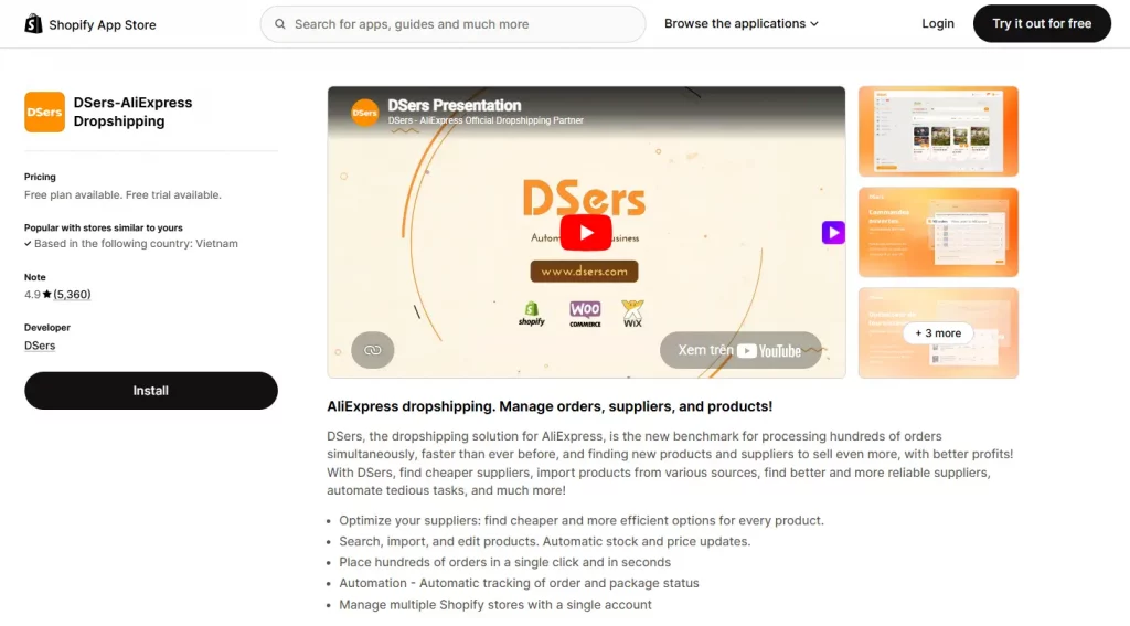 DSers top best dropshipping apps