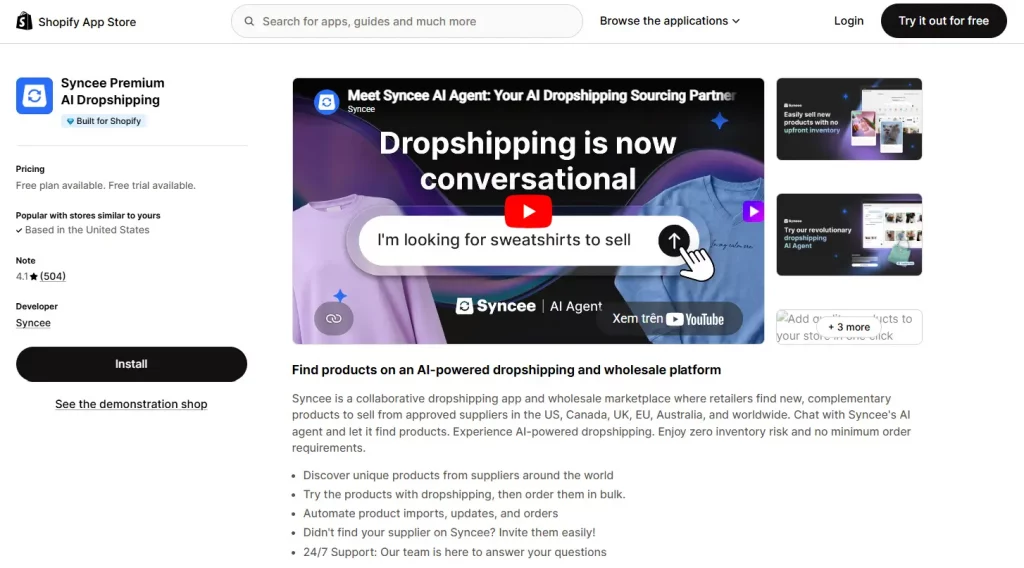 Syncee top best dropshipping apps