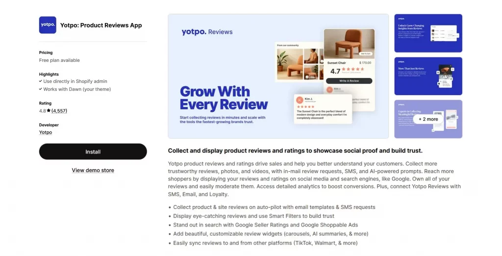 Yotpo Product Reviews App