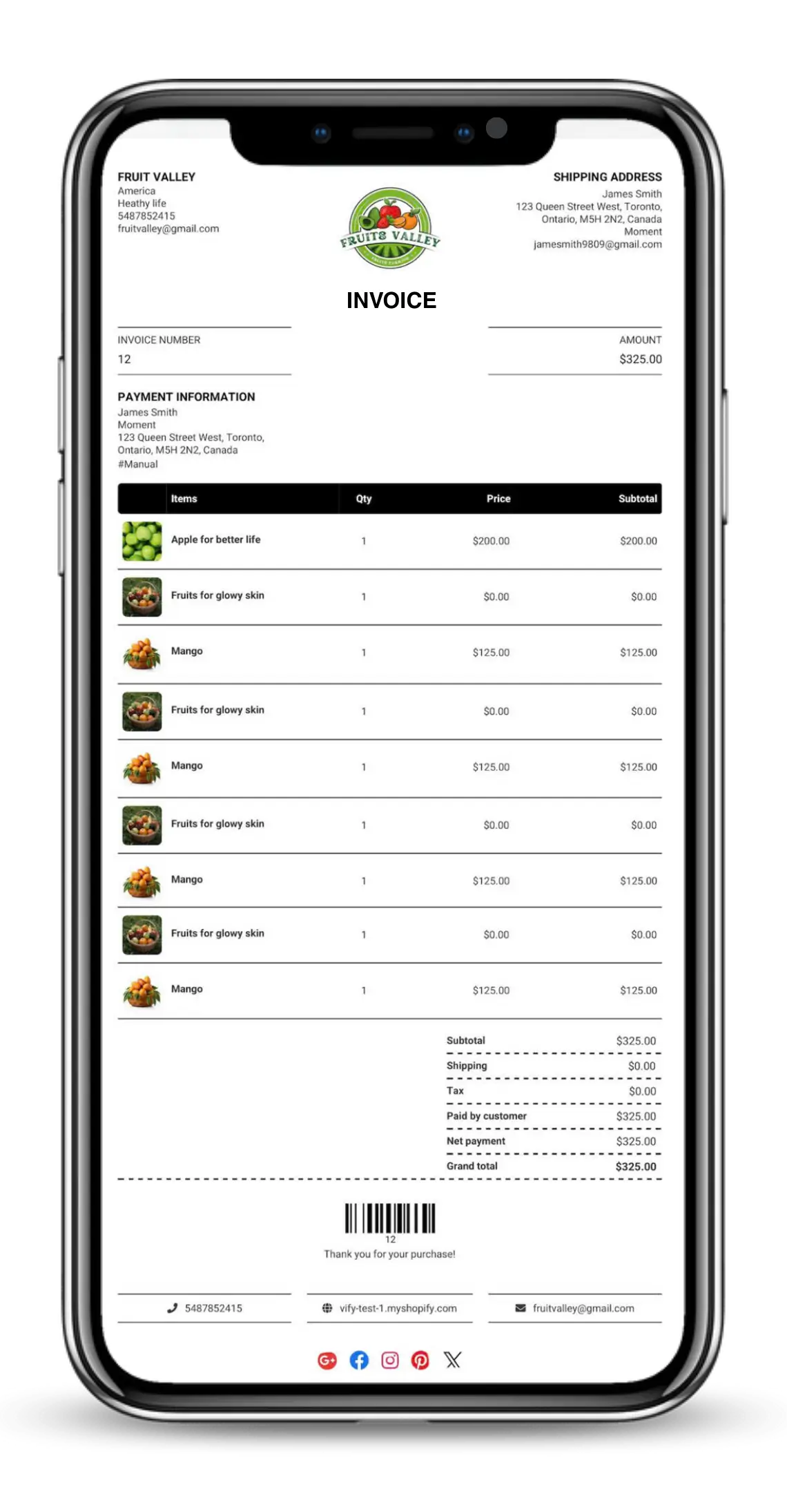 shopify order printer on mobile vify