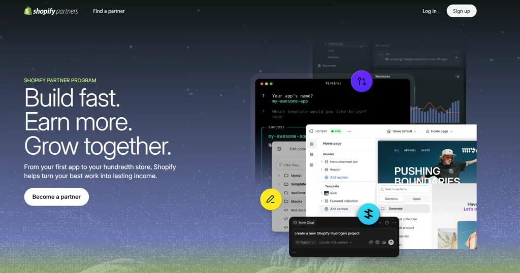 Shopify partner login