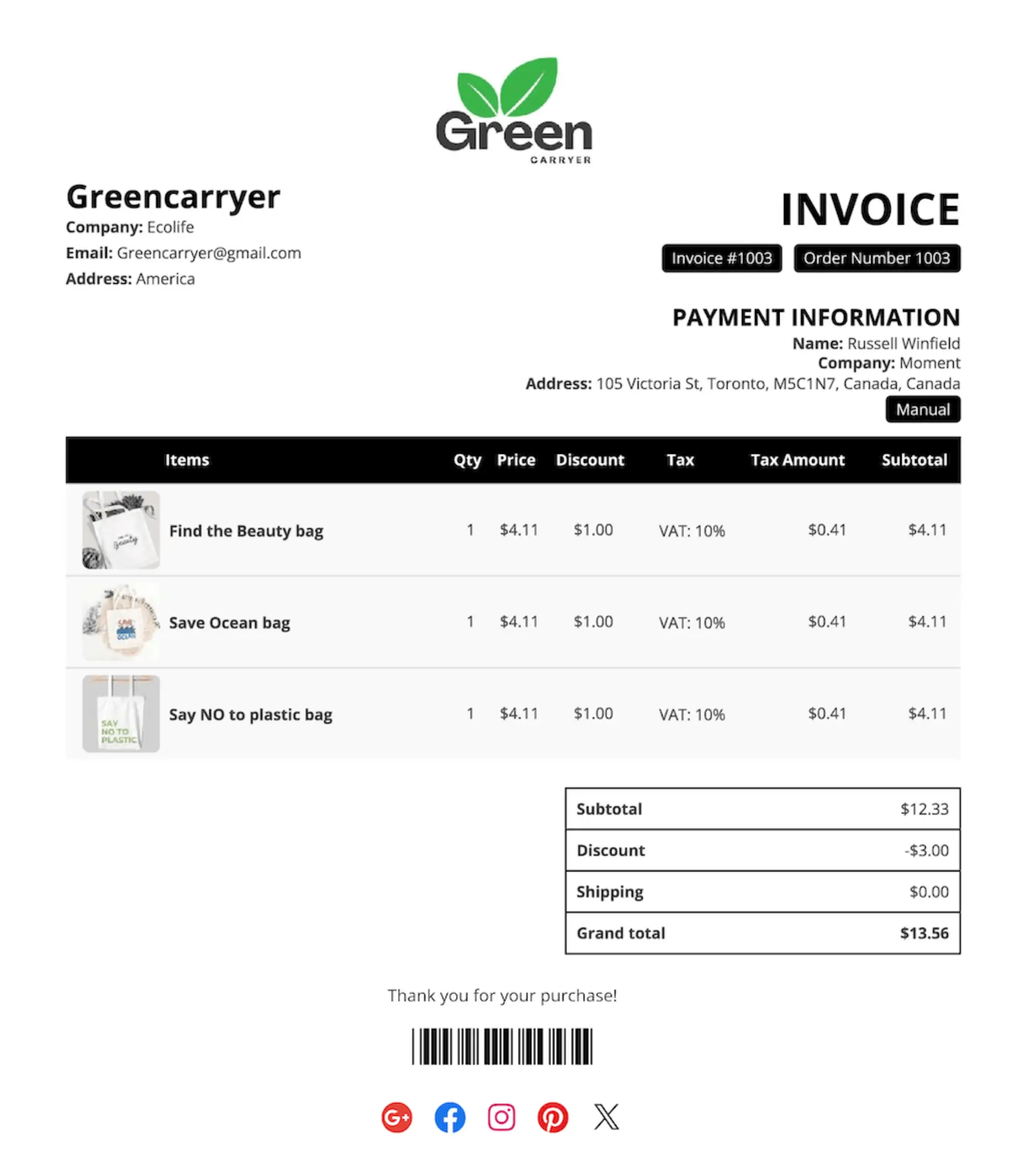 shopify pdf invoice template