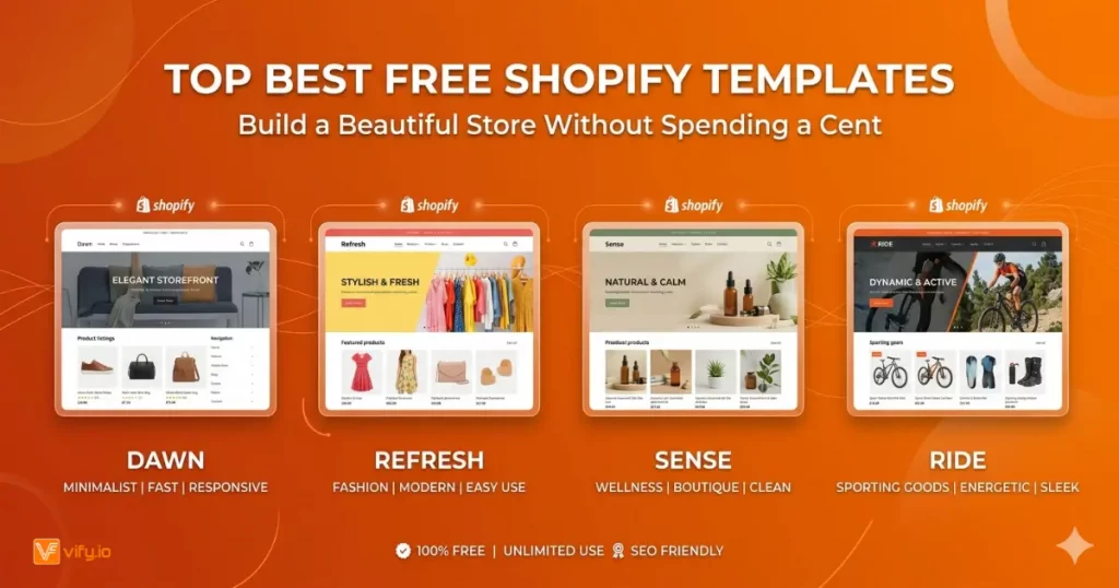 Top best free Shopify templates