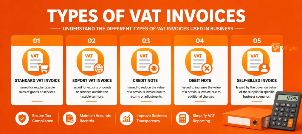 Types of VAT invoices
