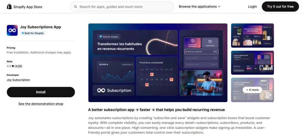 6 Best Shopify Subscription Apps: Top Picks Compared 12 Joy Shopify Subscriptions App