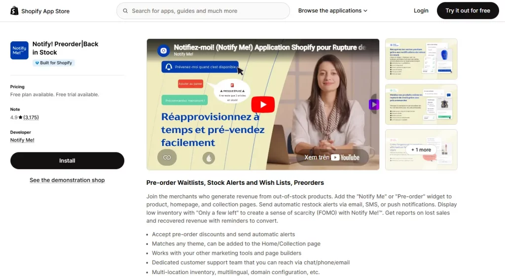 notify back in stock shopify apps