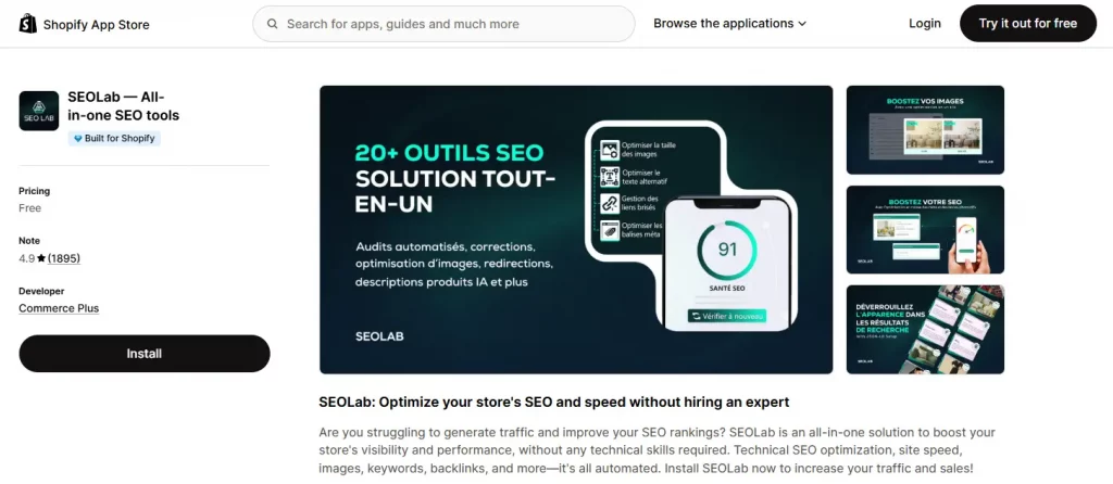 Top 8 Best Shopify SEO Apps to Boost Your Store Rankings 11 SEOLab - Shopify SEO apps