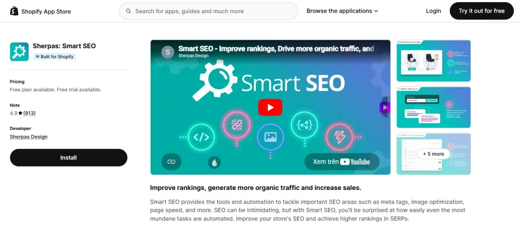 Top 8 Best Shopify SEO Apps to Boost Your Store Rankings 14 Sherpas - Shopify SEO apps