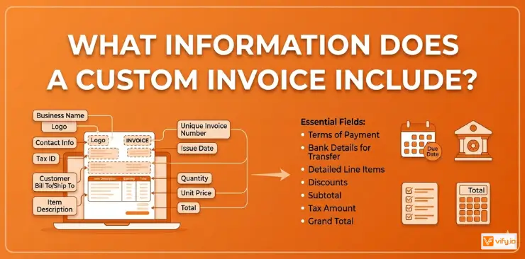 shopify invoice information