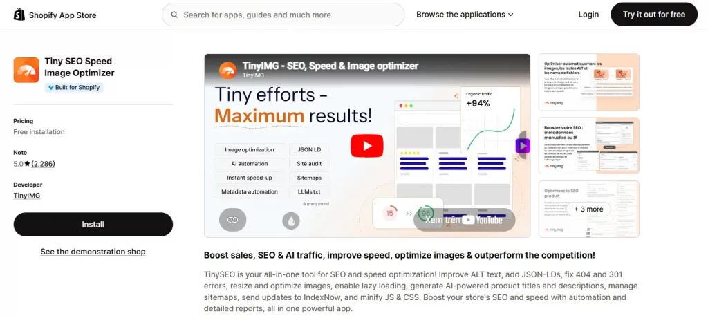 Top 8 Best Shopify SEO Apps to Boost Your Store Rankings 12 TinyIMG - Shopify SEO apps