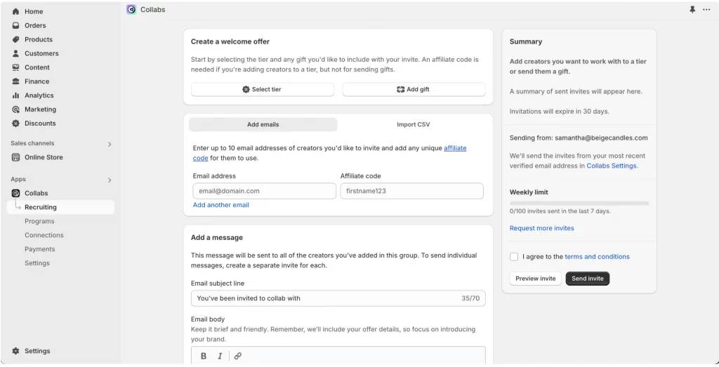 Shopify Collabs: The Complete Guide to Creator Partnerships 13 recuit influencers for shopify collabs