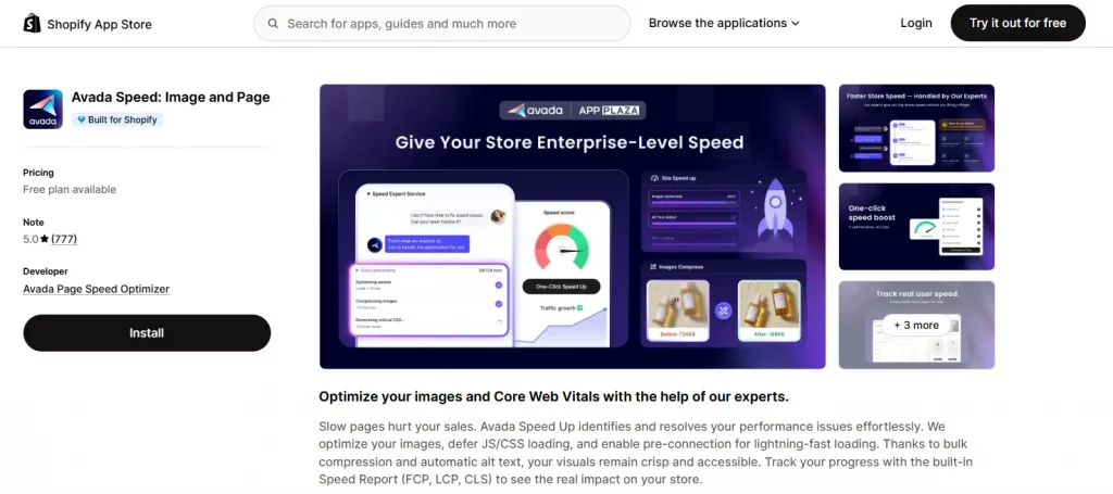 6 Best Shopify Speed Optimization Apps to Boost Store Performance 9 Avada speed - Speed optimization app for Shopify
