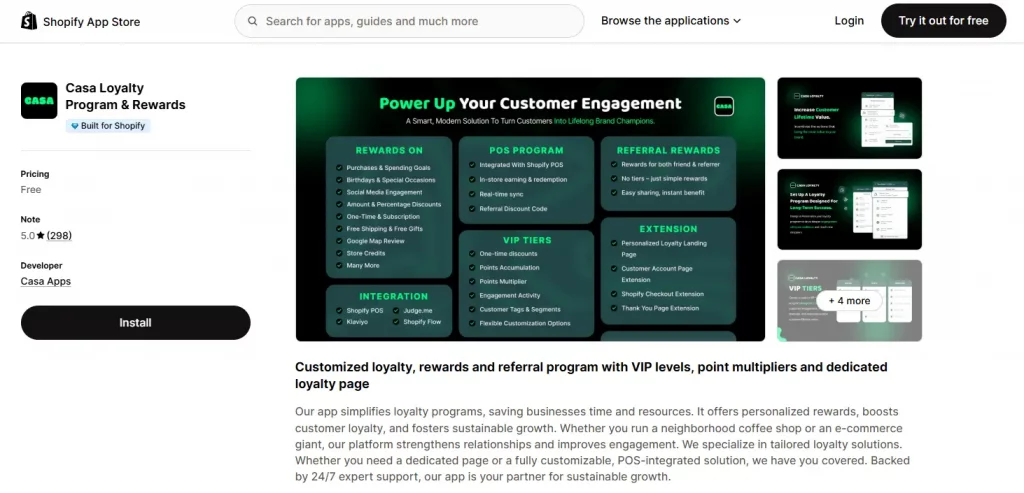 10 Best Shopify Loyalty Apps to Boost Customer Retention 23 Casa - shopify loyalty app