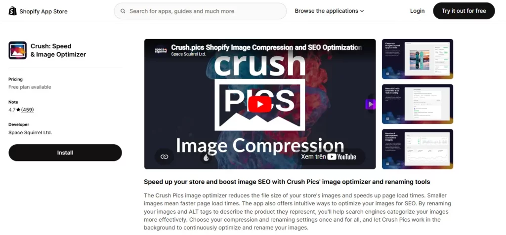 6 Best Shopify Speed Optimization Apps to Boost Store Performance 10 Speed optimization app for Shopify - crush speed and image optimizer