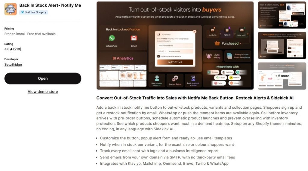 6 Best Back In Stock Shopify Apps — Free & Paid Comparison 11 image