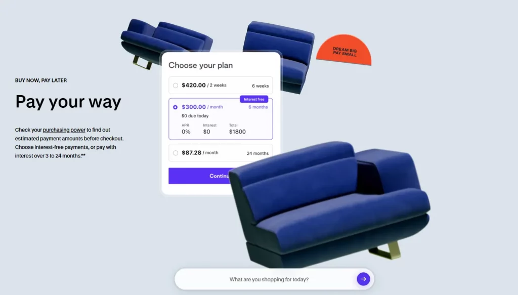 shop pay web app