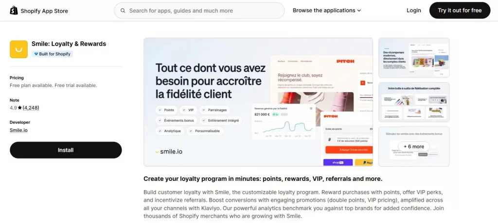 10 Best Shopify Loyalty Apps to Boost Customer Retention 14 smile - shopify loyalty app