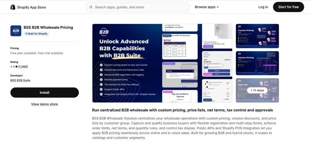 7 Best Shopify B2B Apps for Wholesale Pricing & Custom Pricing 12 BSS - Shopify B2B wholesale apps