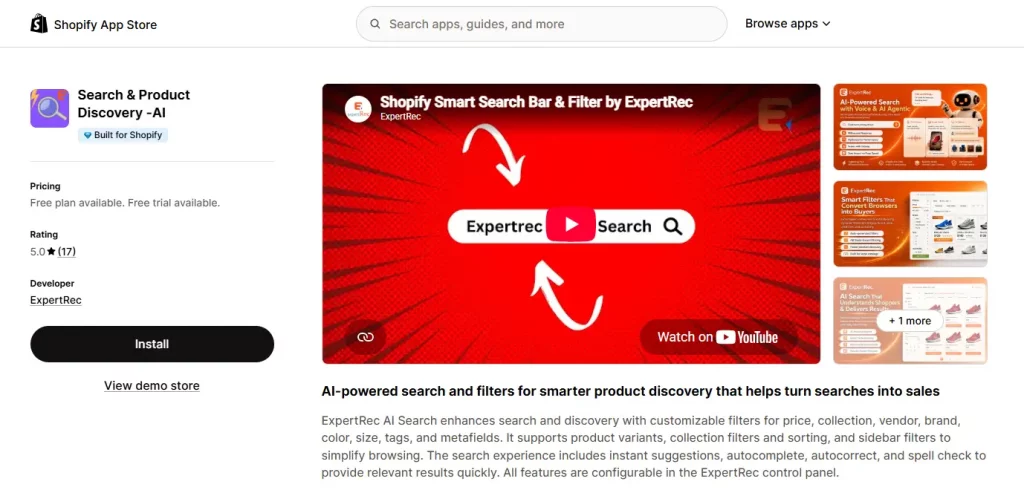 Best Shopify Search Apps: 7 Top Picks Compared 17 one of the 7 best Shopify search apps