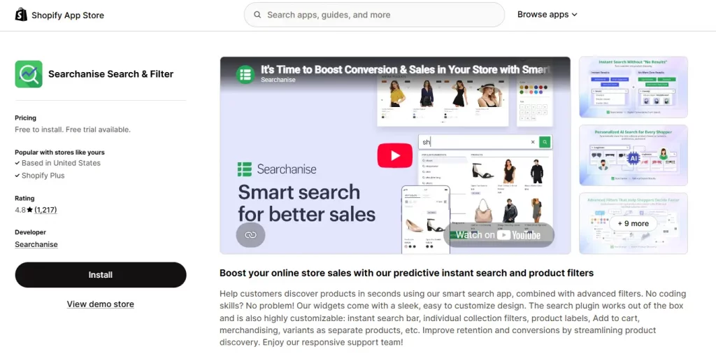 Best Shopify Search Apps: 7 Top Picks Compared 12 one of the 7 best Shopify search apps