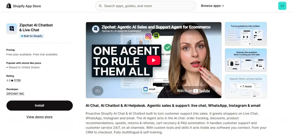zipchat - shopify live chat app