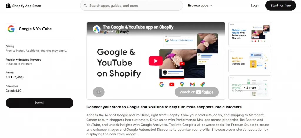 Google & YouTube on Shopify